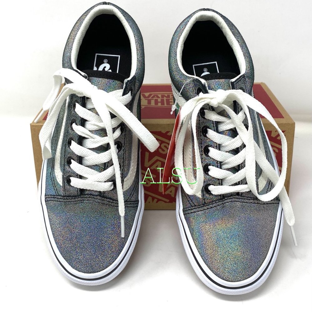 VANS Old Skool Prism Suede Silver Glitter Women’s - Picture 3 of 10